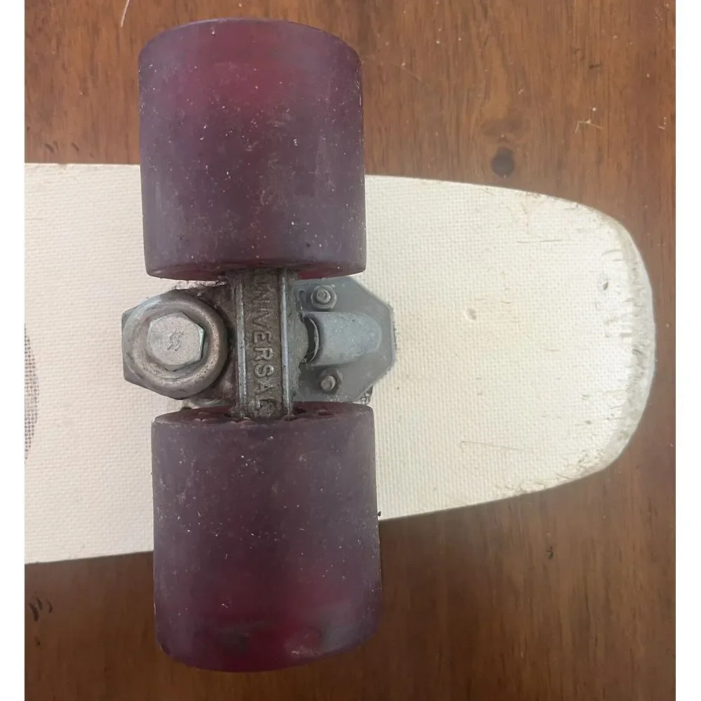VTG Justen Fiberglass Skateboard Red White‎ 70s Sidewalk Surfboard